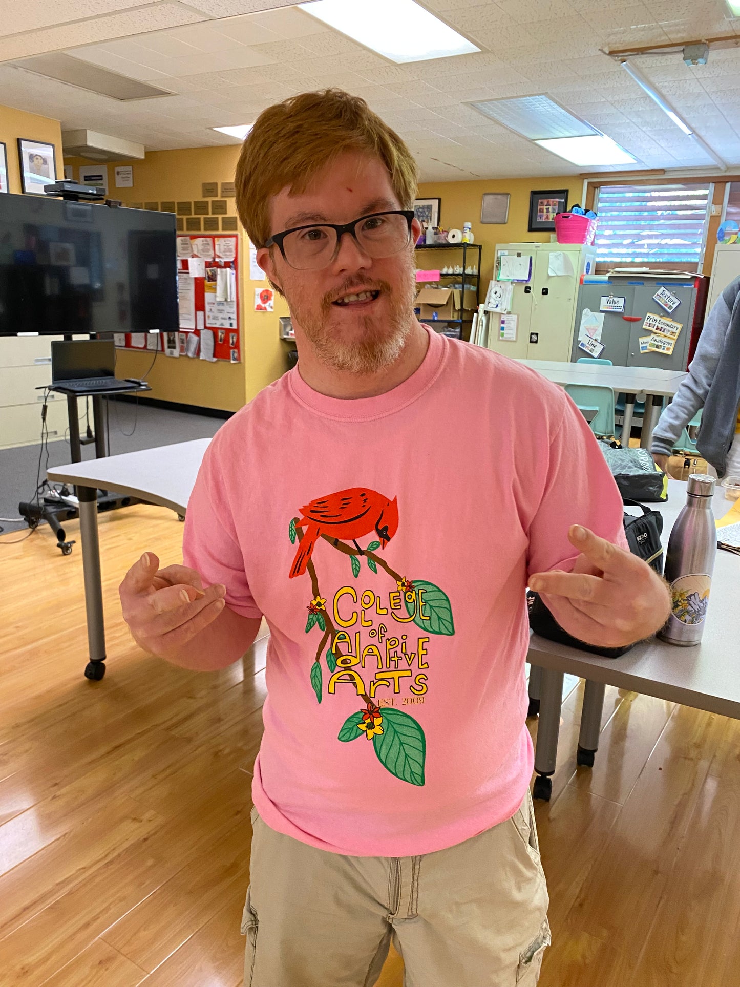 College of Adaptive Arts Cardinal heavyweight t-shirt