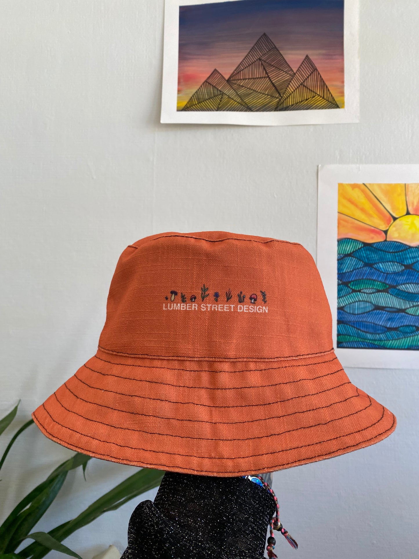 Floral Reversible bucket hat