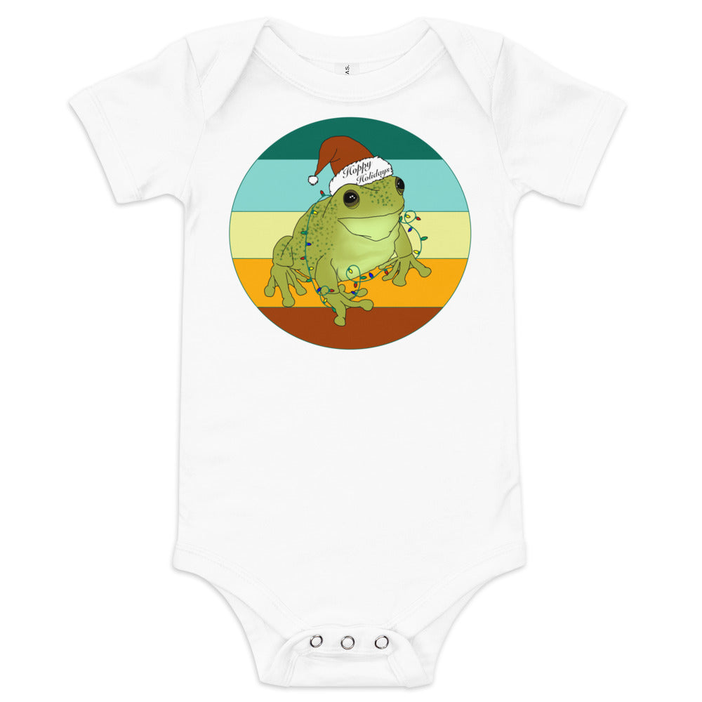 Frog Hoppy Holidays Baby short sleeve one piece