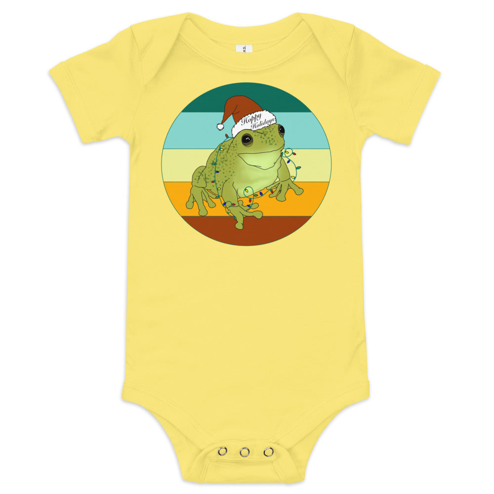 Frog Hoppy Holidays Baby short sleeve one piece