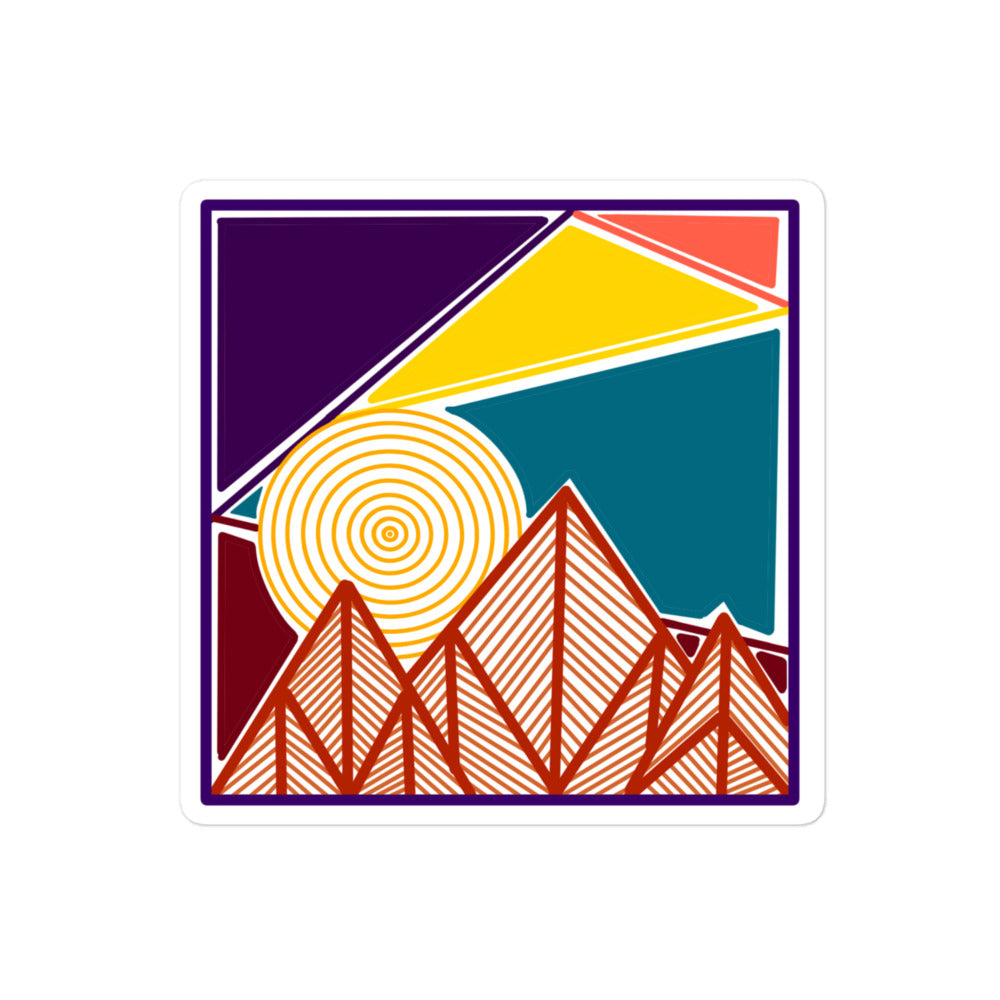 Colors and Lines Mountain Sticker