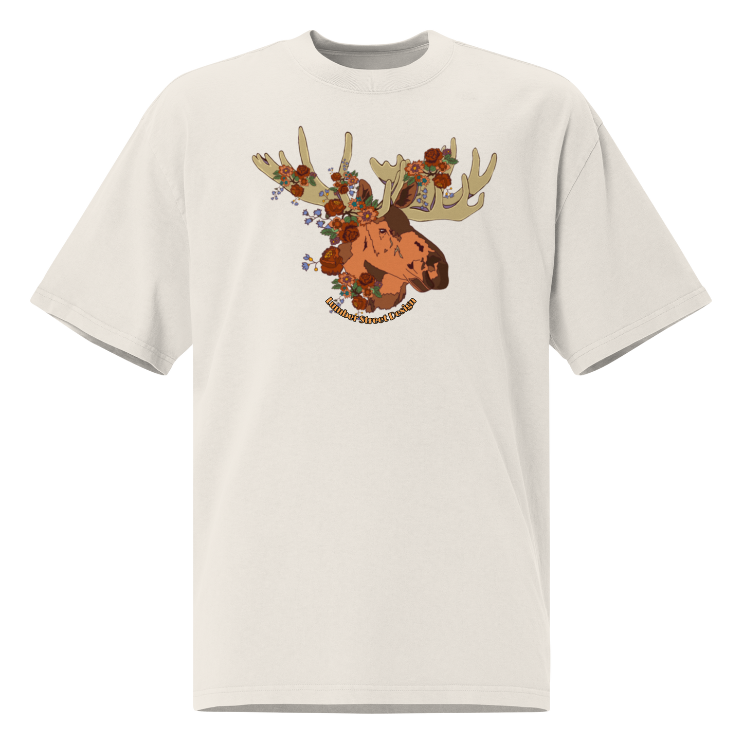 Moose Oversized faded t-shirt