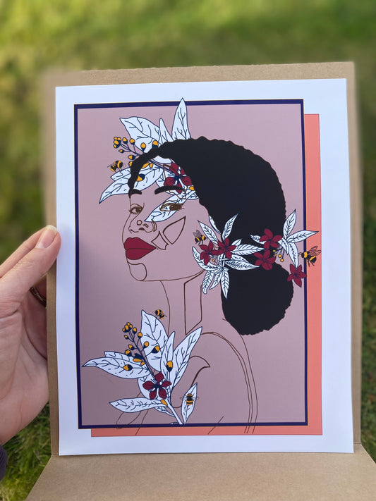 Beauty and the Bees Print