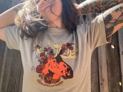 Moose Oversized faded t-shirt