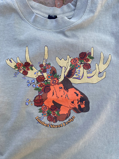 Moose Oversized faded t-shirt