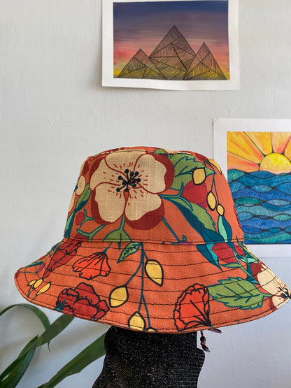 Floral Reversible bucket hat