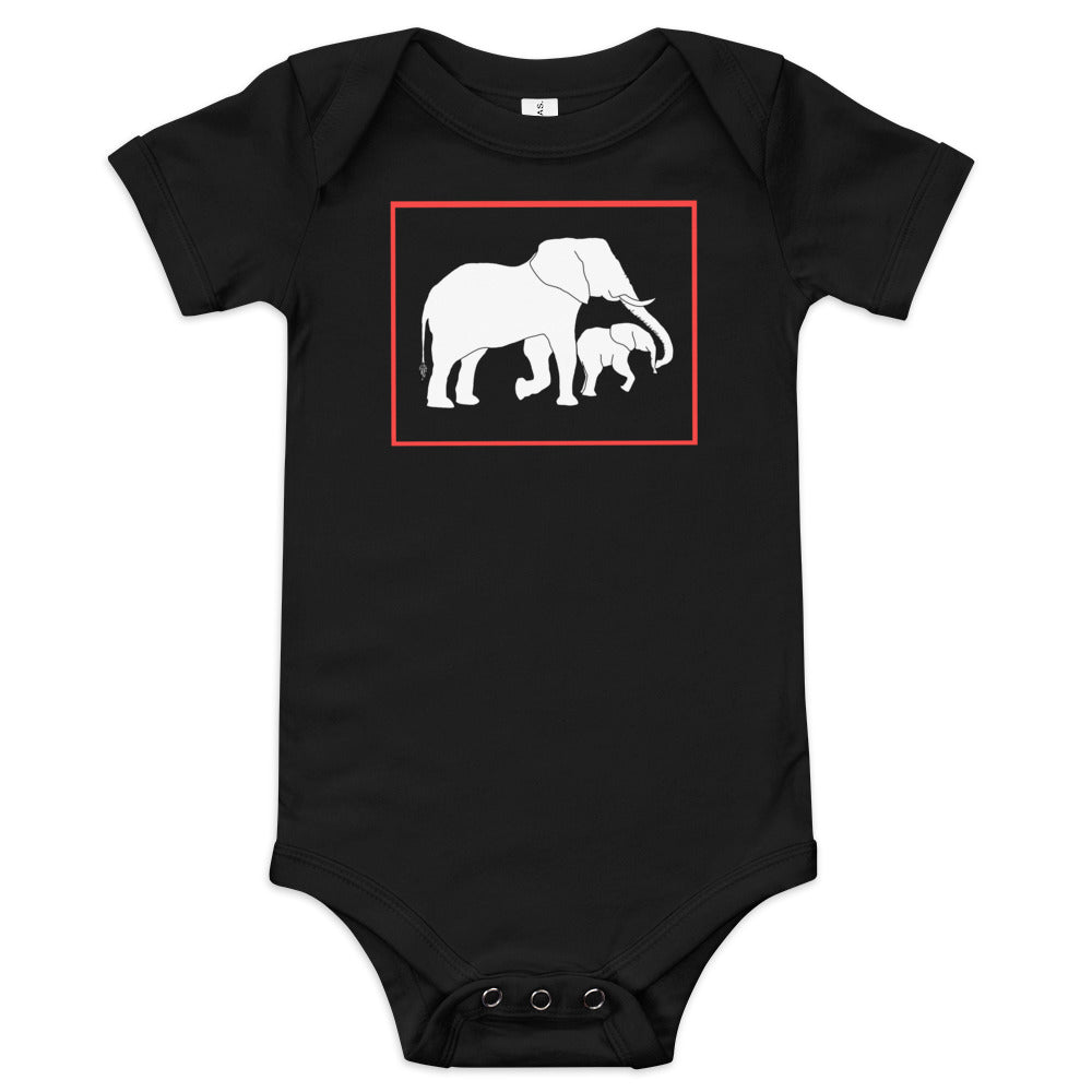 Elephant Baby Short Sleeve One Piece