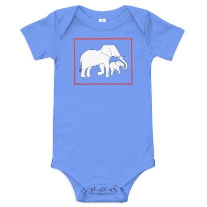 Elephant Baby Short Sleeve One Piece