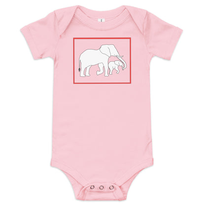 Elephant Baby Short Sleeve One Piece