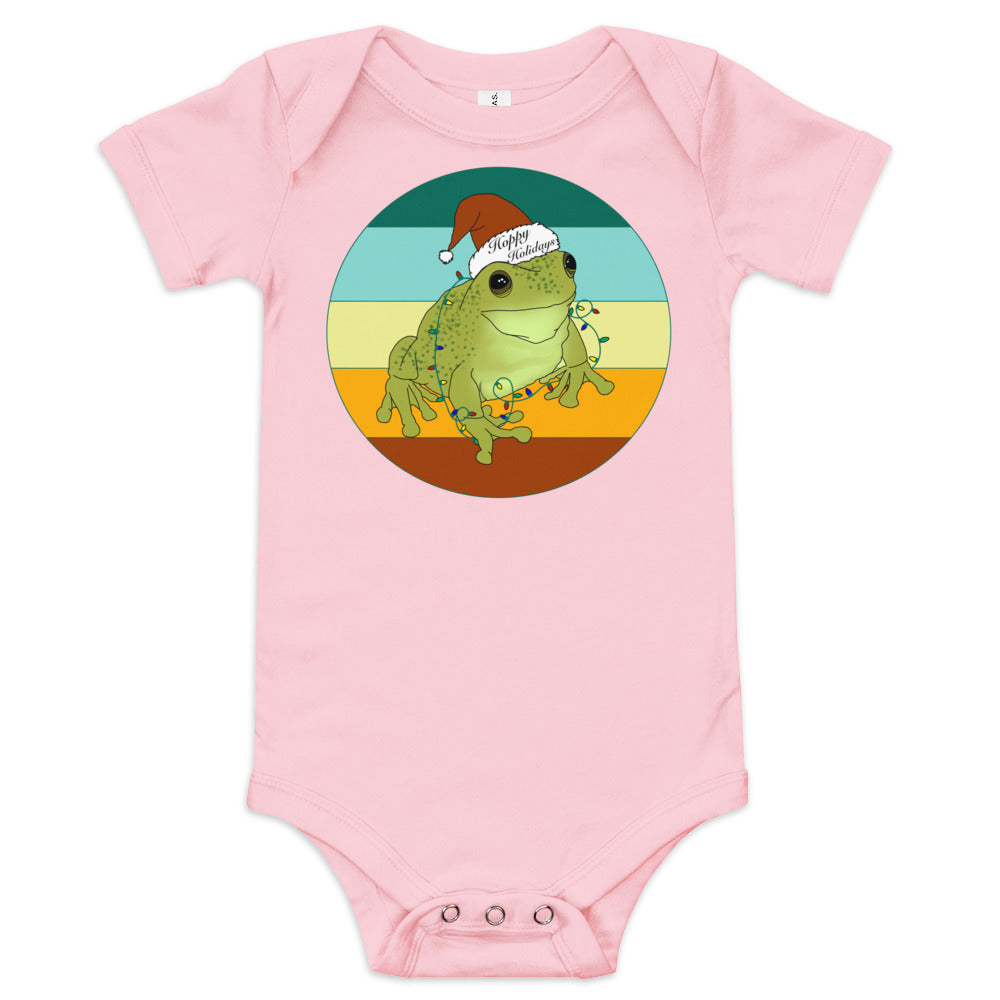 Frog Hoppy Holidays Baby short sleeve one piece