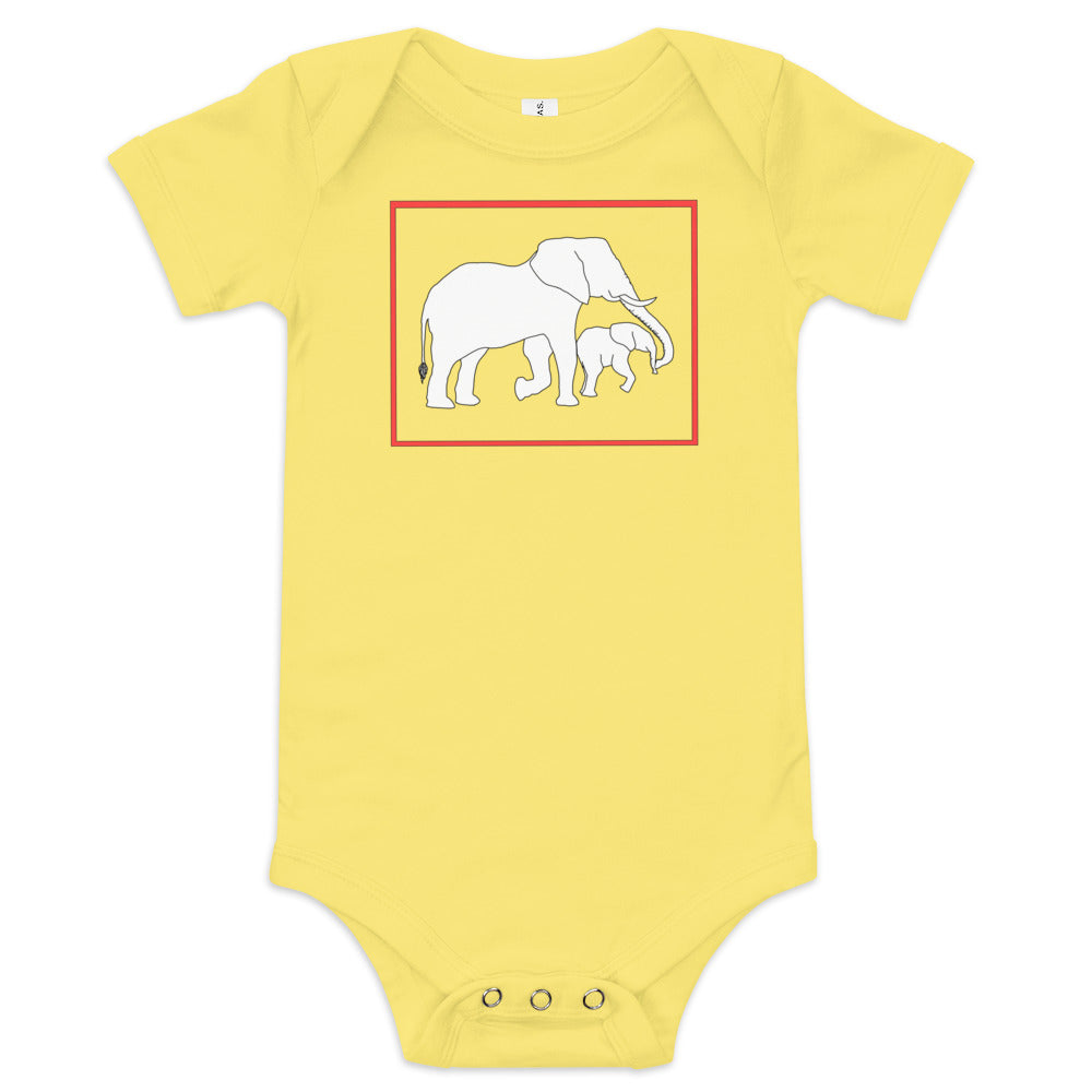 Elephant Baby Short Sleeve One Piece