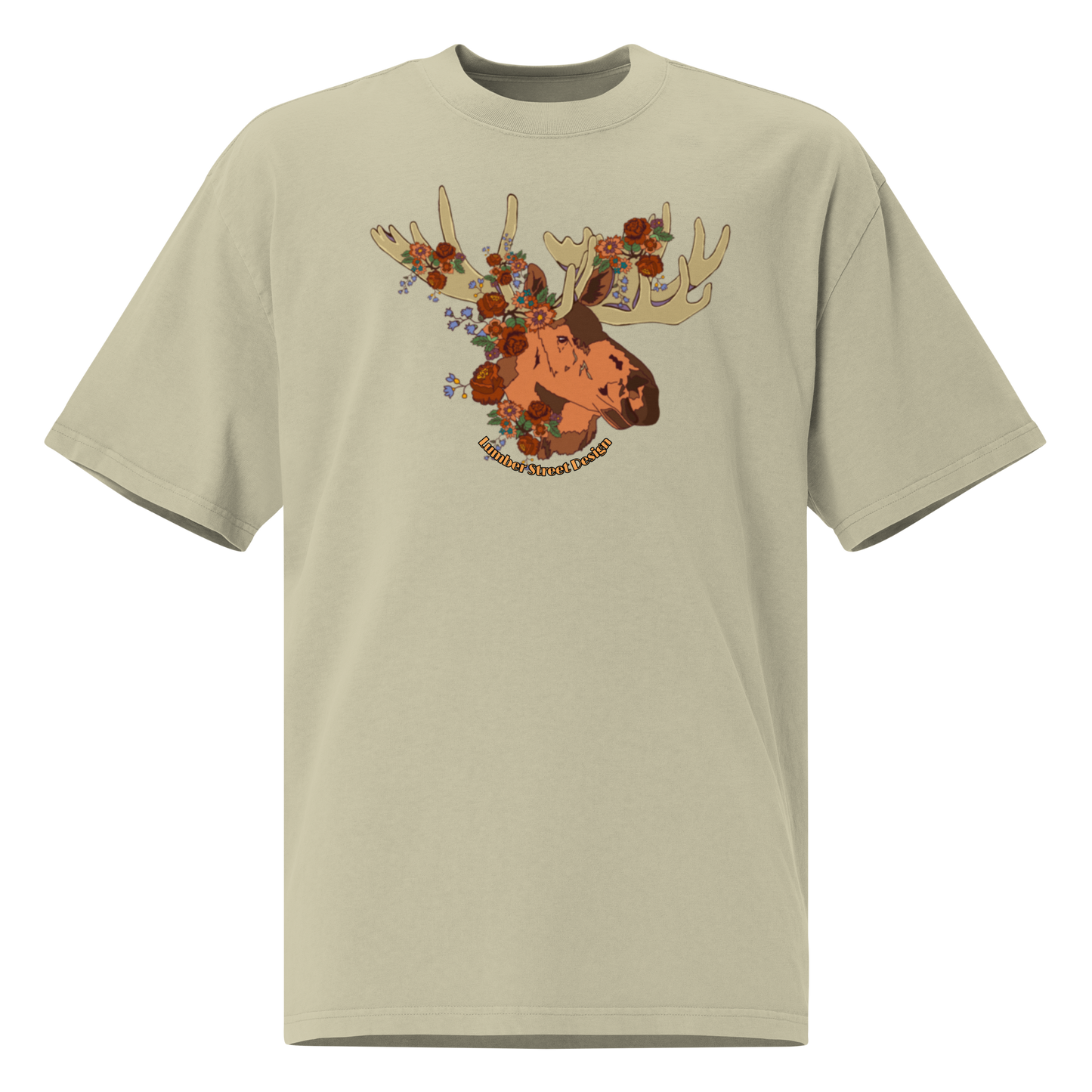 Moose Oversized faded t-shirt