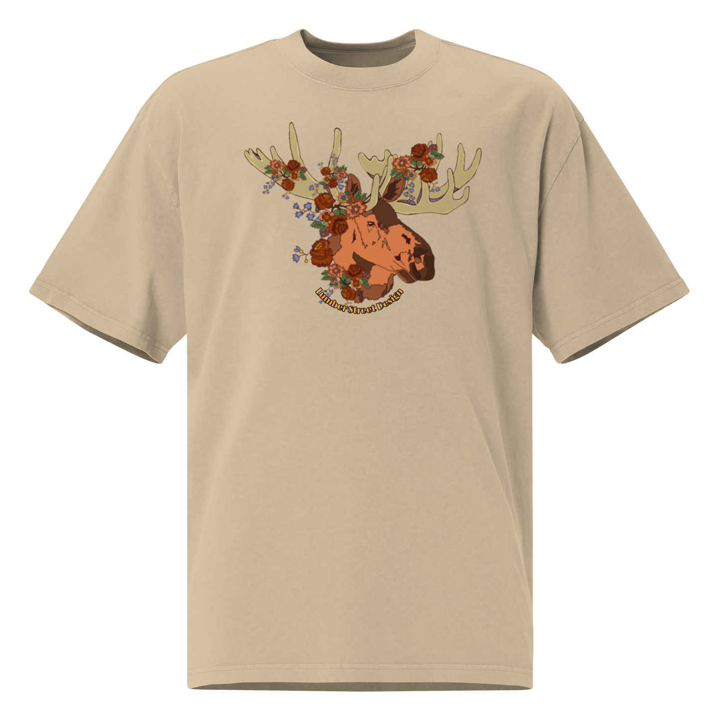 Moose Oversized faded t-shirt